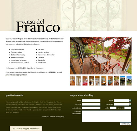 landing page screenshot