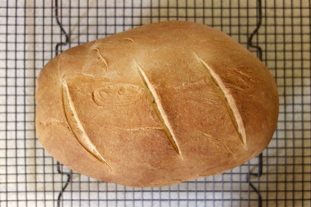 score the dough before you bake it to get cool little patterns