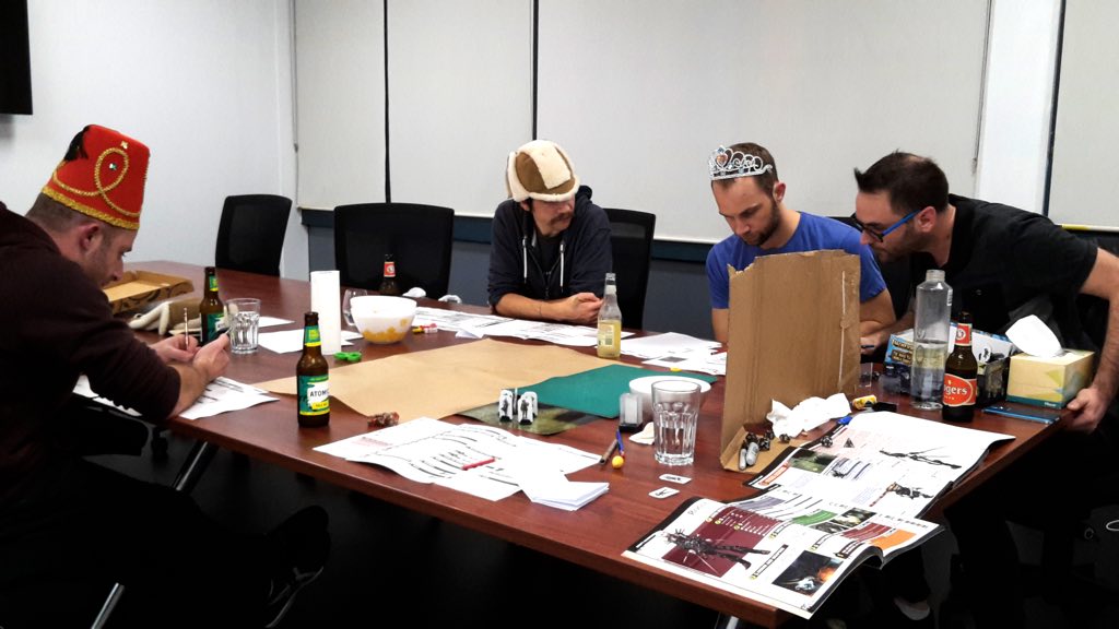 wearing hats and playing roles